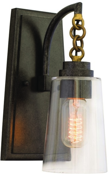 plug in wall light brass Kalco Wall Sconce   Industrial