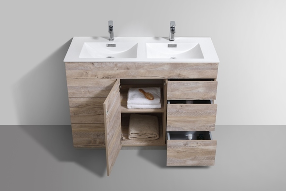 white oak bathroom vanity 60 KubeBath