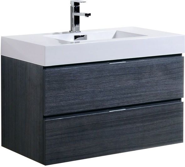bathroom vanity with sink 40 inch KubeBath Gray
