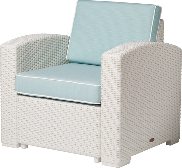teak outdoor bar stools Lagoon Furniture Outdoor Rattan Club Chair White