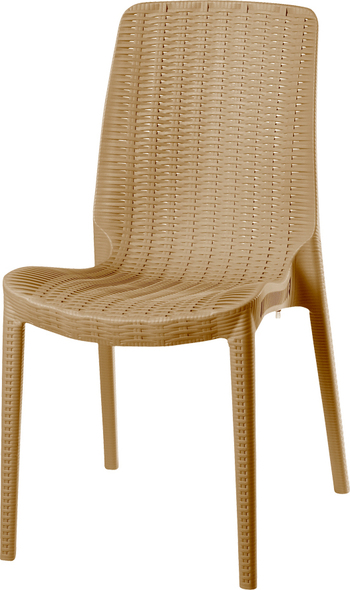 outdoor dining chairs with arms Lagoon Furniture Outdoor Rattan Chair Tan