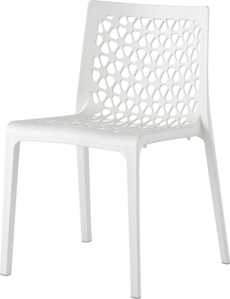 white plastic outdoor chairs Lagoon Furniture Outdoor Chair WHITE