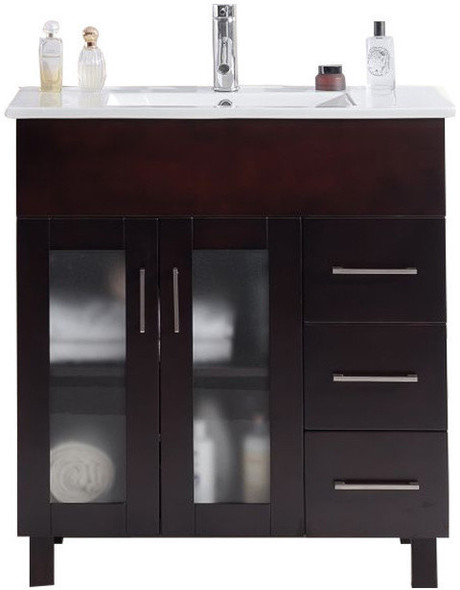 small vanity size Laviva Vanity + Countertop Brown Contemporary/Modern