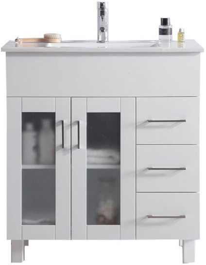 small bathroom vanities with tops Laviva Vanity + Countertop White Contemporary/Modern
