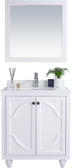oak bathroom vanity 30 inch Laviva Vanity + Countertop White Traditional