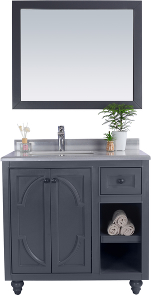 lowes bathroom vanity sets Laviva Vanity + Countertop Grey Traditional