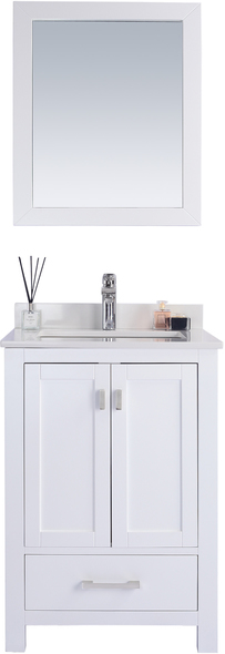 small bathroom basin with cabinet Laviva Vanity + Countertop White Contemporary/Modern