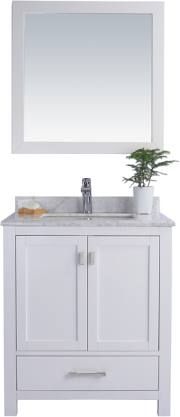 dark wood bathroom cabinet Laviva Vanity + Countertop White Contemporary/Modern