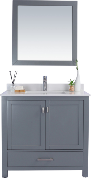 40 vanity bathroom Laviva Vanity + Countertop Grey Contemporary/Modern