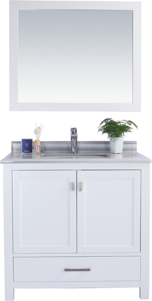modern bathroom cabinets with sink Laviva Vanity + Countertop White Contemporary/Modern