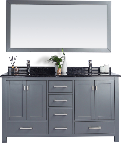 oak bathroom cabinets Laviva Vanity + Countertop Grey Contemporary/Modern