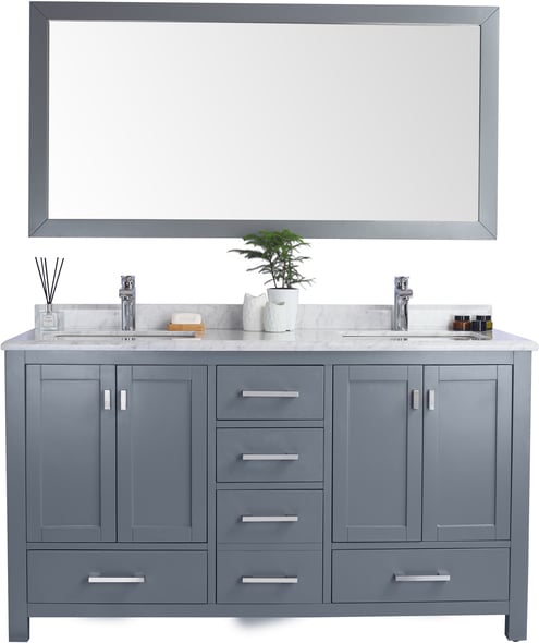oak sink vanity Laviva Vanity + Countertop Bathroom Vanities Grey Contemporary/Modern