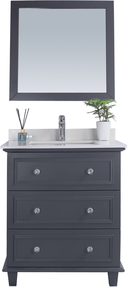 bathroom sink top view Laviva Vanity + Countertop Grey Traditional