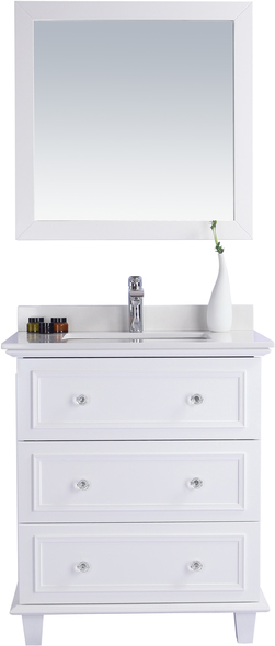 70 inch double sink vanity Laviva Vanity + Countertop White Traditional