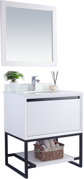 60 inch vanity base Laviva Vanity + Countertop White Contemporary/Modern