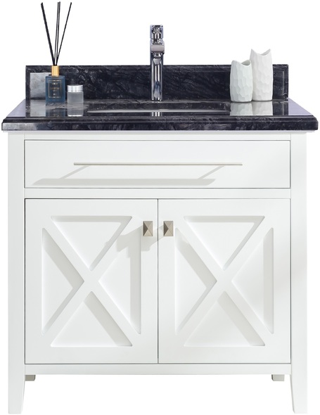 counter top basin design Laviva Vanity + Countertop White Transitional