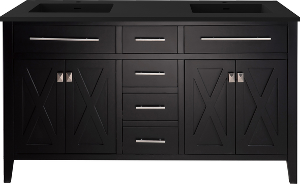 dark grey bathroom cabinets Laviva Vanity + Countertop Espresso Transitional