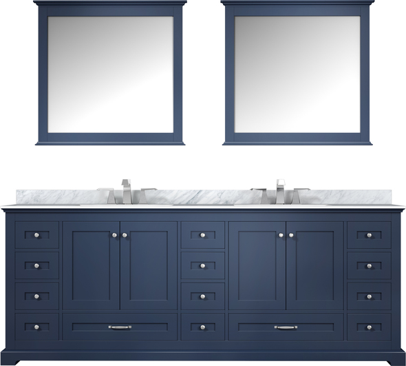 natural wood vanity unit Lexora Bathroom Vanities Navy Blue