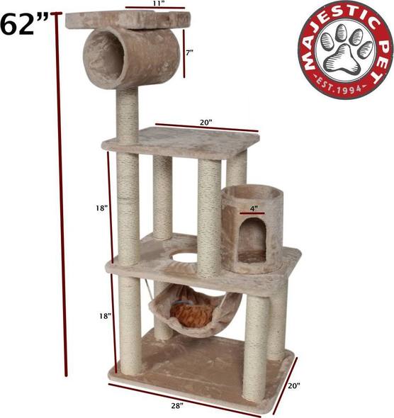 Majestic Pet Cat Trees and Cat Houses Tan