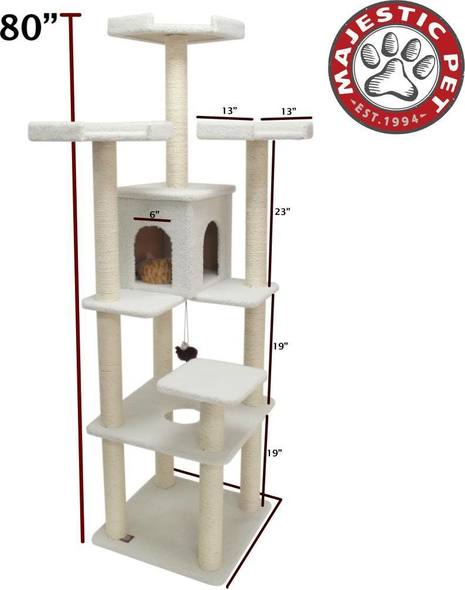giant cat tree Majestic Pet Cat Trees and Cat Houses Off-White