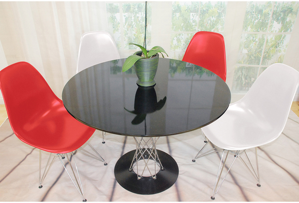 rattan dining chairs set of 4 ModMade 1 Table Top Dining Room Sets Black/White/Red