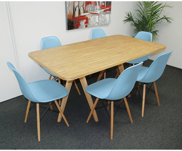  ModMade 1 Table Dining Room Sets Natural/Blue