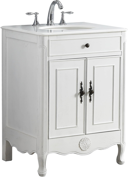 small 2 sink vanity Modetti Bathroom Vanities Antique White Traditional