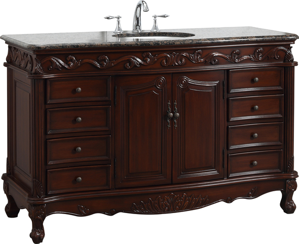 72 vanity double sink Modetti Dark Wood Antique
