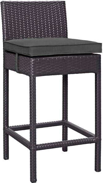 kitchen island stools Modway Furniture Bar and Dining Espresso Charcoal