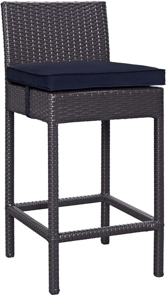 patio stools Modway Furniture Bar and Dining Bar Chairs and Stools Espresso Navy