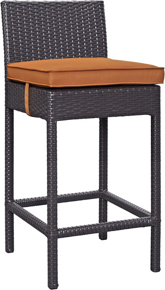 bar stools for Modway Furniture Bar and Dining Espresso Orange