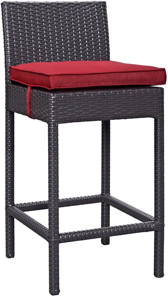 outdoor bar table and stools Modway Furniture Bar and Dining Bar Chairs and Stools Espresso Red