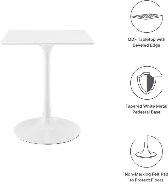 Modway Furniture Tables Dining Room Tables White