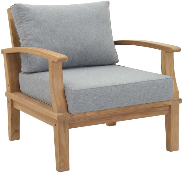 reading chair lounge Modway Furniture Daybeds and Lounges Natural Gray