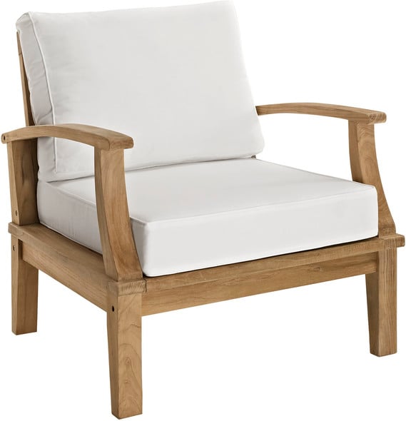 club accent chair Modway Furniture Daybeds and Lounges Natural White