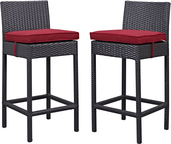 adjustable sitting stool Modway Furniture Bar and Dining Espresso Red