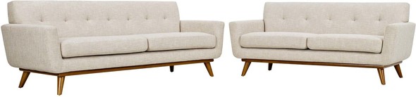sectional and love seat Modway Furniture Sofas and Armchairs Beige