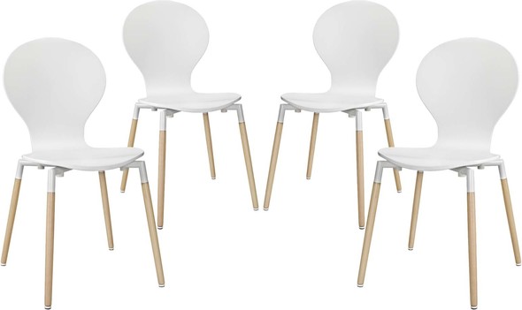 set of two dining chairs Modway Furniture Dining Chairs White