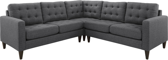 small brown sectional Modway Furniture Sofa Sectionals Gray