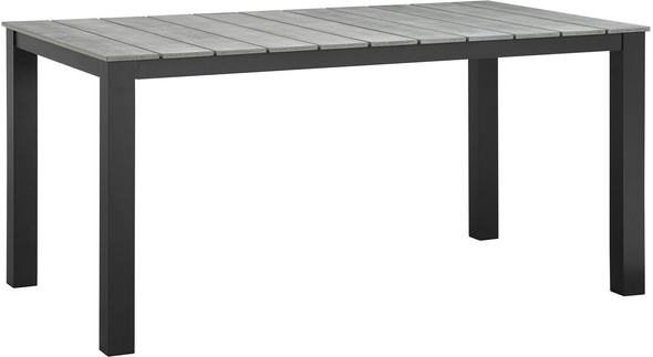 small grey dining table Modway Furniture Bar and Dining Dining Room Tables Brown Gray