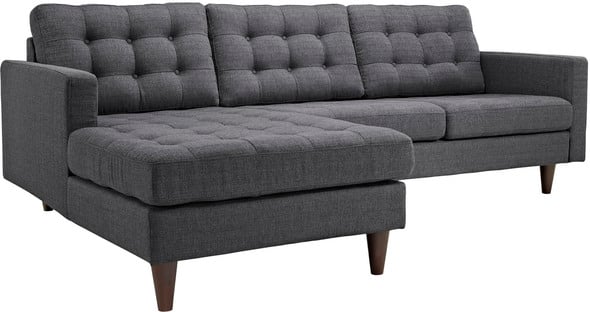 sectional couches with speakers Modway Furniture Sofas and Armchairs Gray