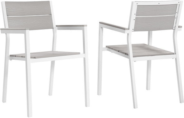 modern cream dining chairs Modway Furniture Bar and Dining Dining Room Chairs White Light Gray