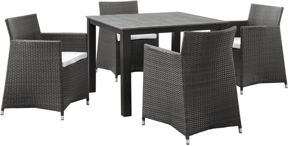 outdoor living set Modway Furniture Bar and Dining Brown White