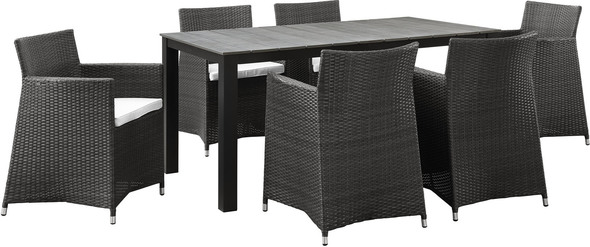 outdoor wicker Modway Furniture Bar and Dining Brown White