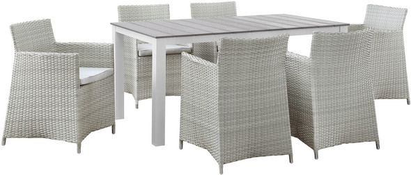 portable dining set Modway Furniture Bar and Dining Gray White