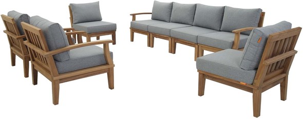 outdoor corner sofa with dining table Modway Furniture Sofa Sectionals Natural Gray