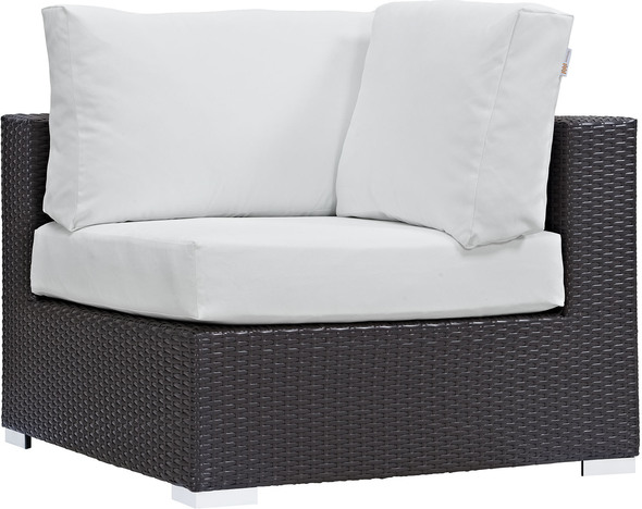 outdoor pit couch Modway Furniture Sofa Sectionals Espresso White