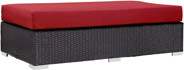 Modway Furniture Sofa Sectionals Ottomans and Benches Espresso Red