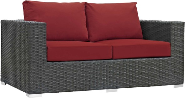 modern couches for sale Modway Furniture Sofa Sectionals Sofas and Loveseat Canvas Red