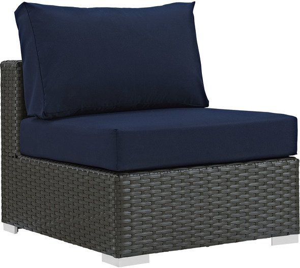 outdoor chaise lounges with wheels Modway Furniture Sofa Sectionals Canvas Navy